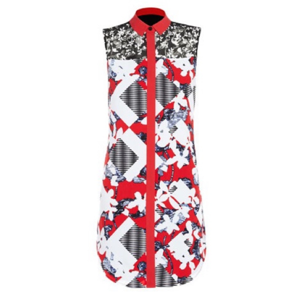 Peter Pilotto for Target Shirt Dress Button Front Sleeveless Size Small